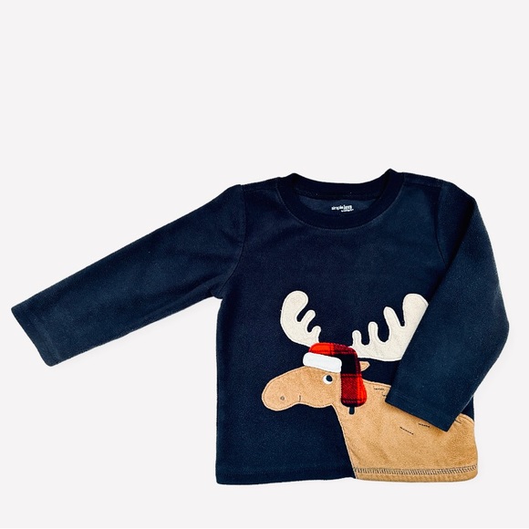 Simple Joys. 2T Fleece Pajama Set - Moose - Picture 2 of 4